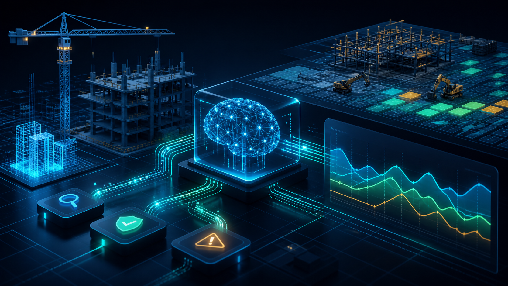 Construction forecasting QA intelligence graphic