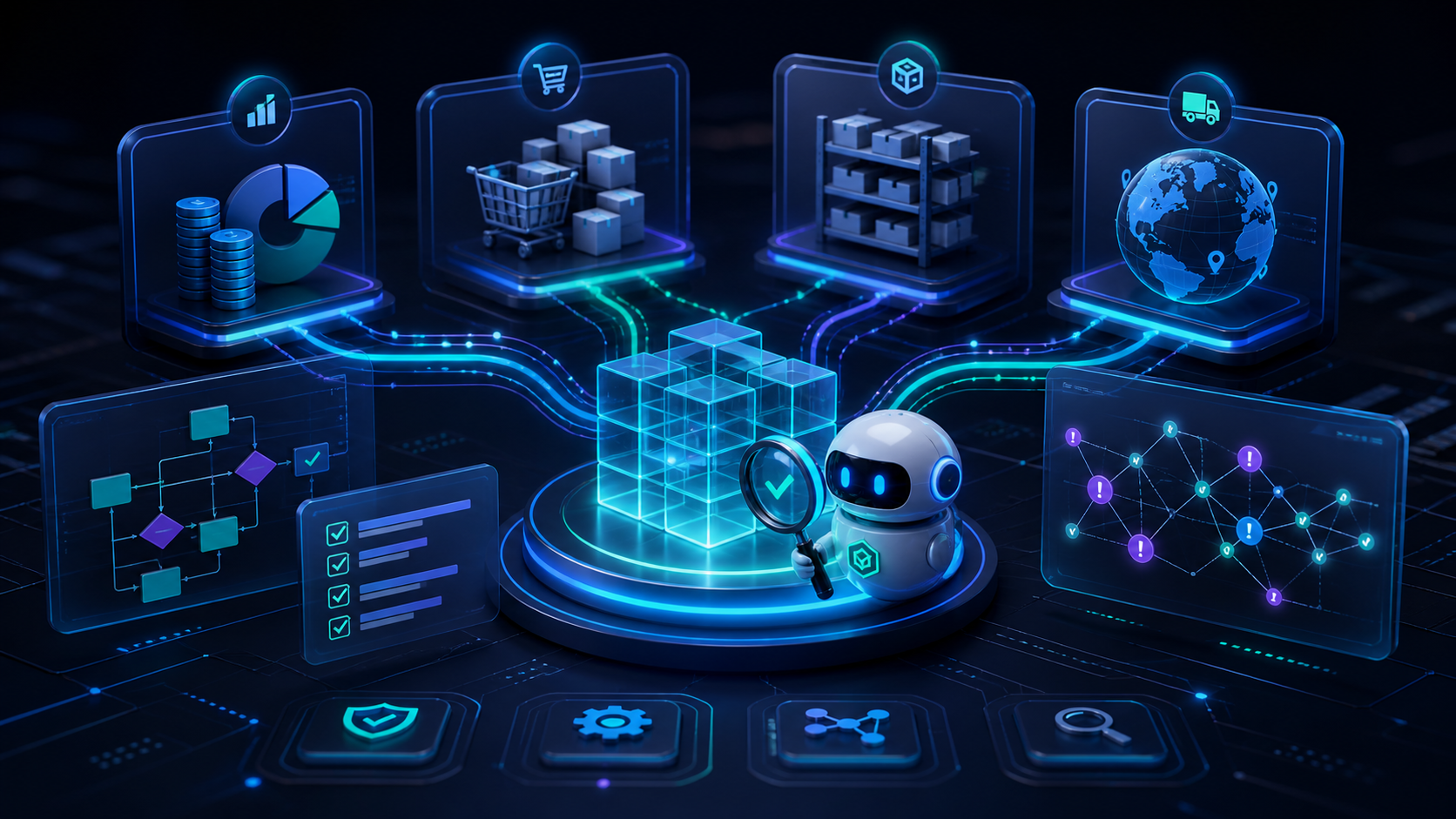 ERP migration QA intelligence graphic