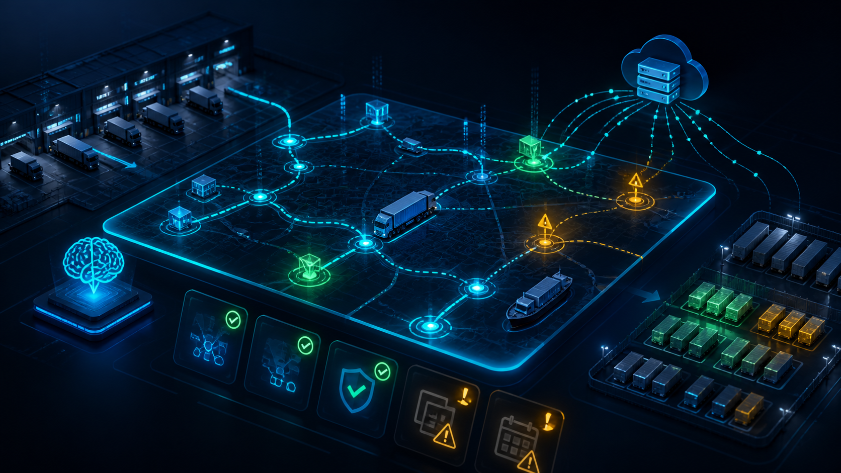 Logistics QA route intelligence graphic